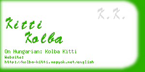 kitti kolba business card